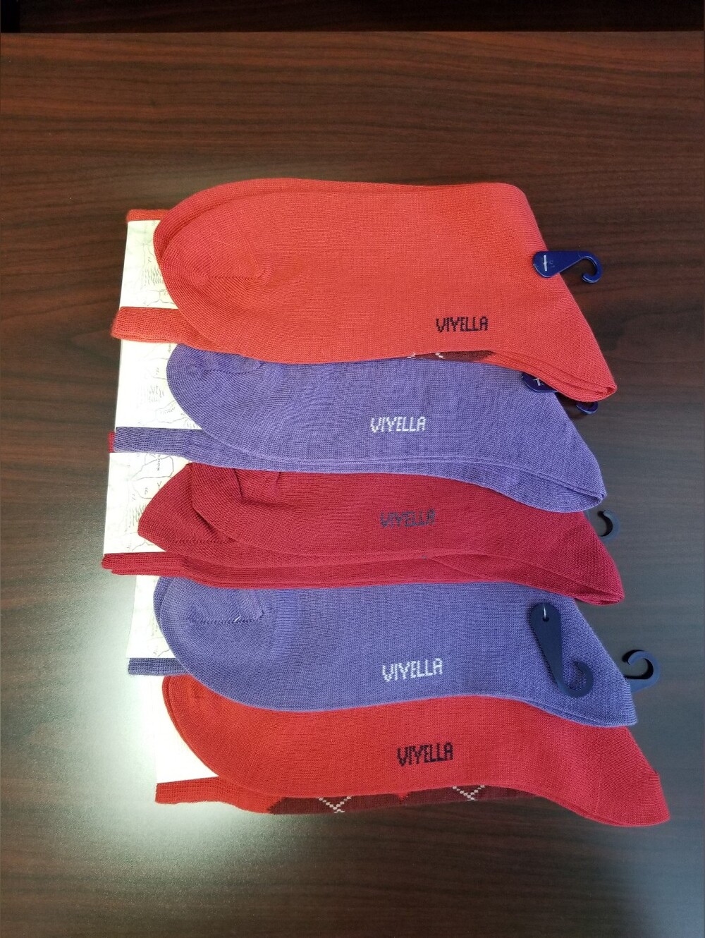 5 Pairs Of Iconic British Wool Viyella Men's Dress Socks - Picture 2 of 4
